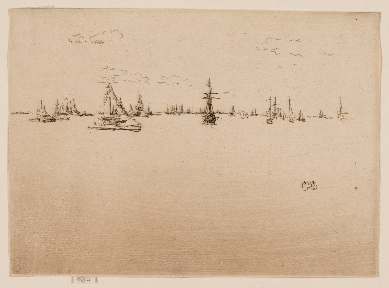 Statek z wieżyczką autorstwa James Abbott McNeill Whistler