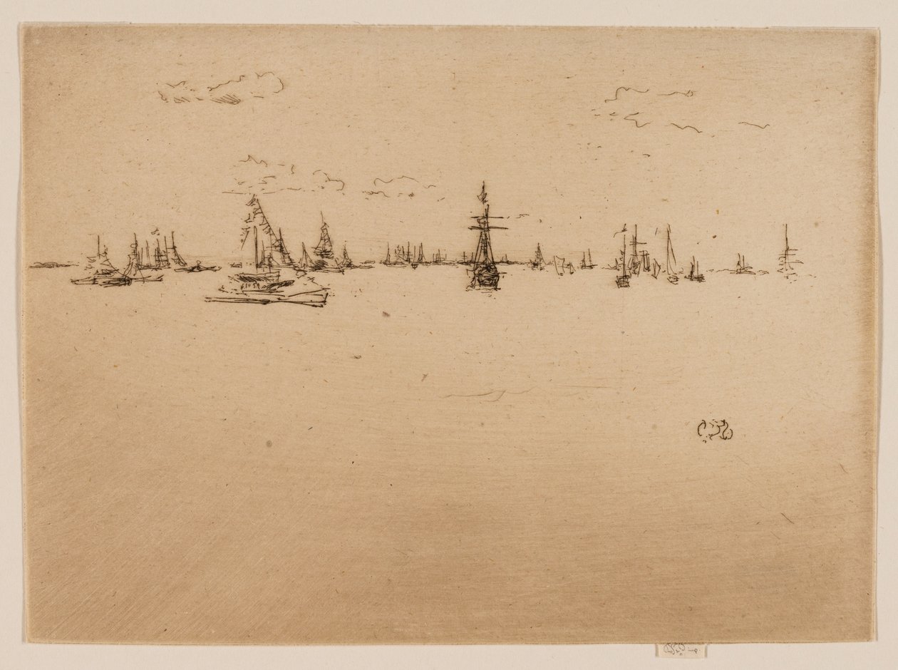 Statek z wieżyczką autorstwa James McNeill Whistler