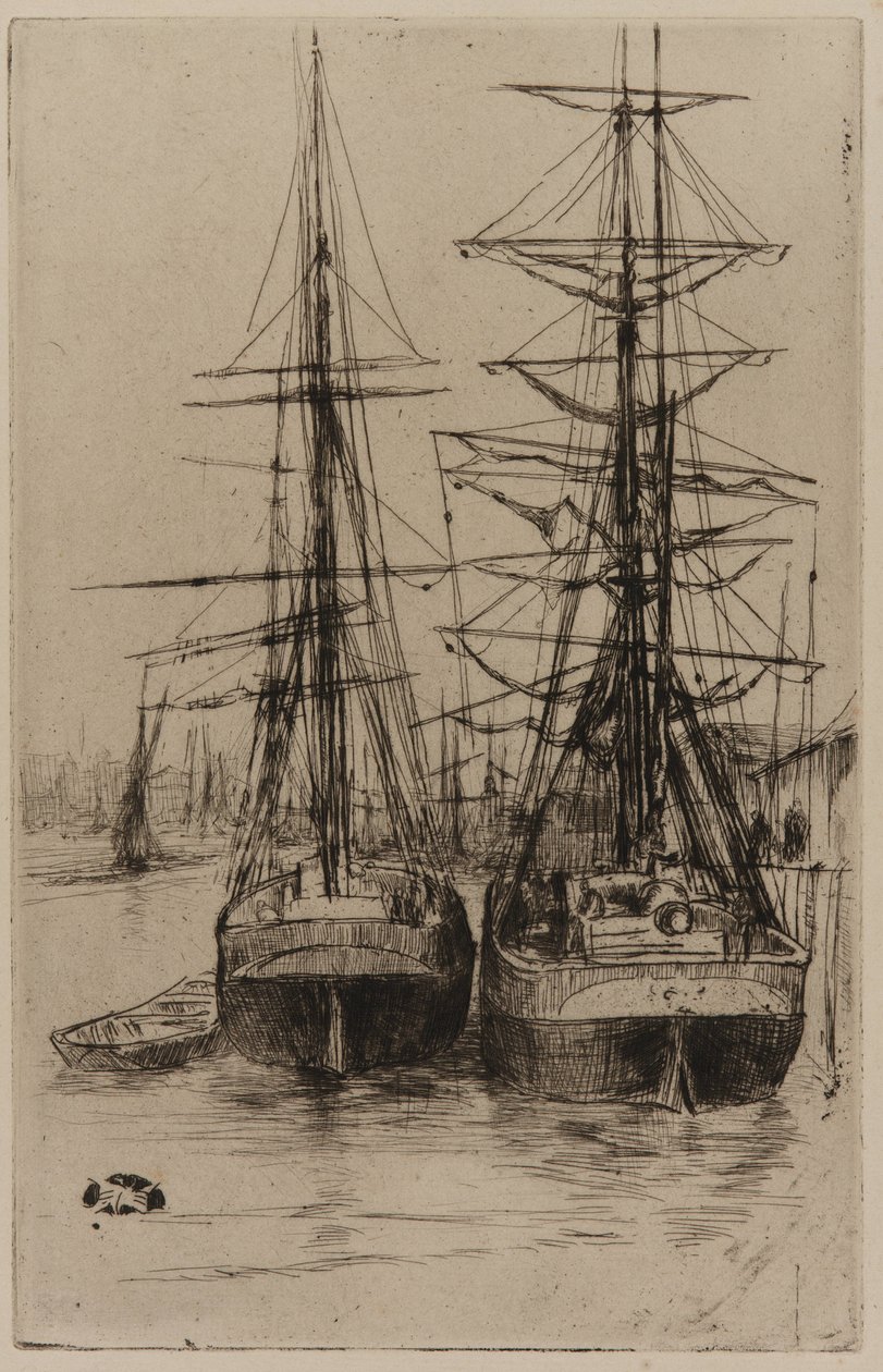 Dwa statki autorstwa James Abbott McNeill Whistler