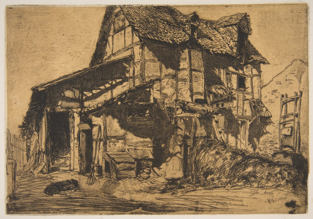 Niebezpieczna kamienica (Stara farma) autorstwa James McNeill Whistler