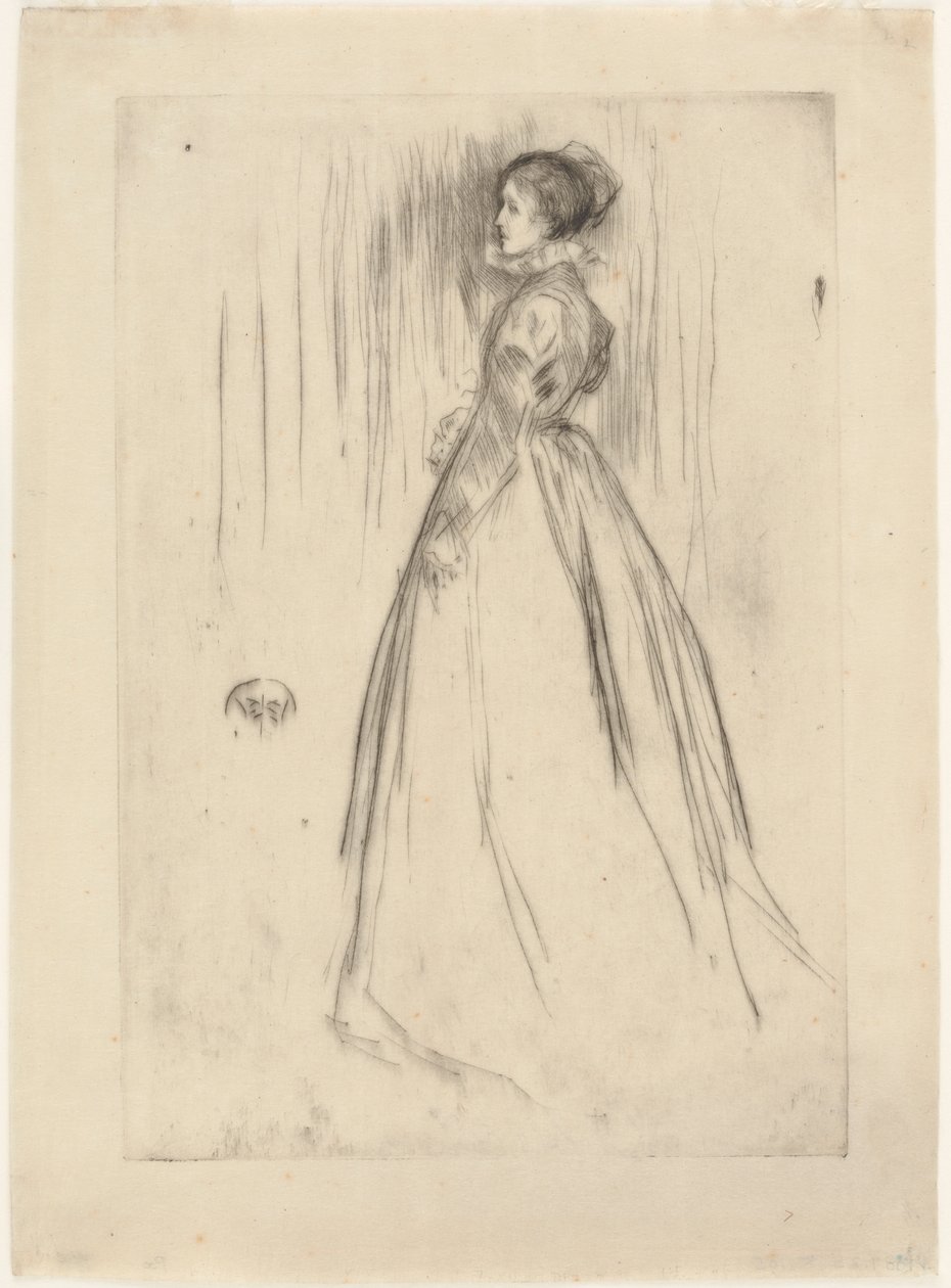 Aksamitna Sukienka (Pani Leyland) autorstwa James Abbott McNeill Whistler