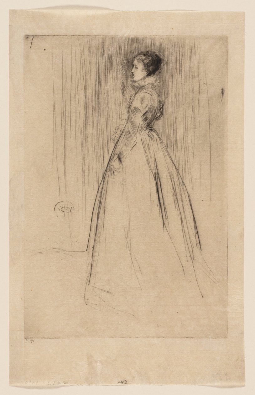 Aksamitna sukienka (pani Leyland) autorstwa James McNeill Whistler