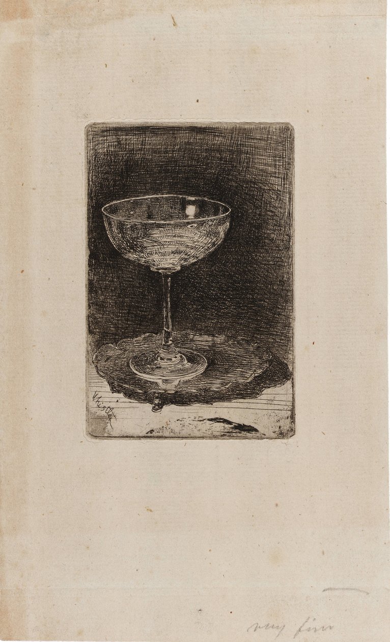 Kieliszek do wina autorstwa James Abbott McNeill Whistler