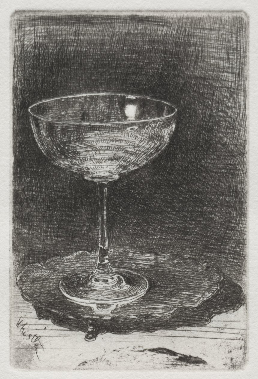 Kieliszek do wina autorstwa James McNeill Whistler