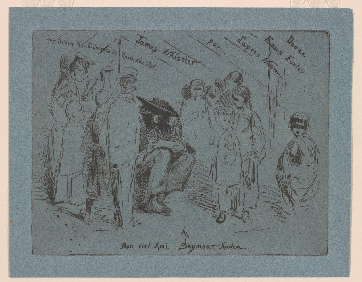 Strona tytułowa „Zestawu francuskiego” autorstwa James Abbott McNeill Whistler