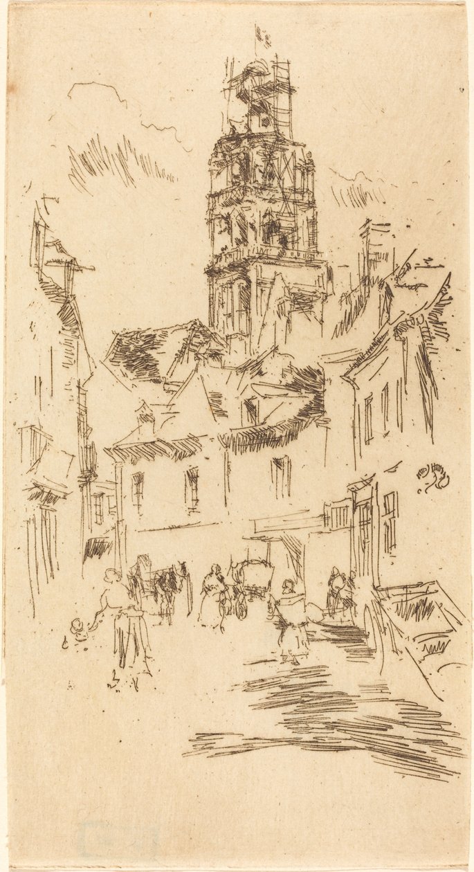 Zwiedzanie St. Antoine, Loches autorstwa James Abbott McNeill Whistler