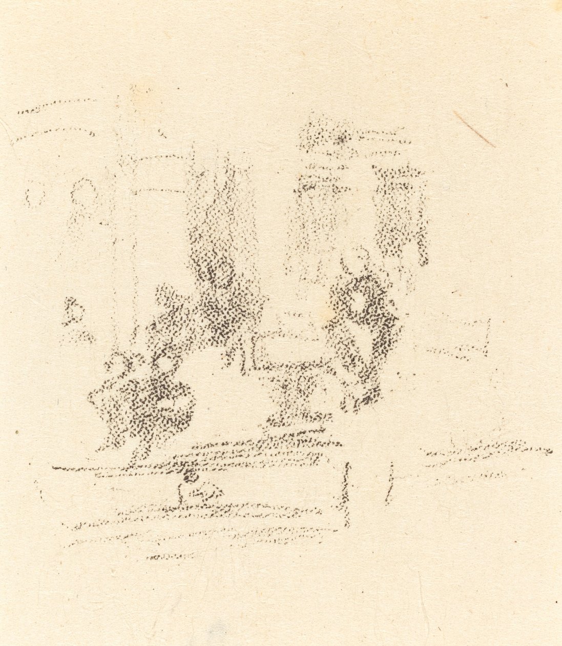 Szkic próbny: Wnętrze autorstwa James Abbott McNeill Whistler