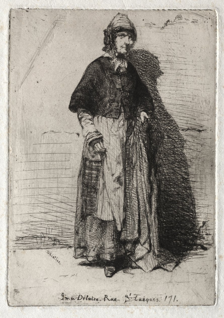Dwanaście rycin z natury:  La Mère Gérard autorstwa James McNeill Whistler