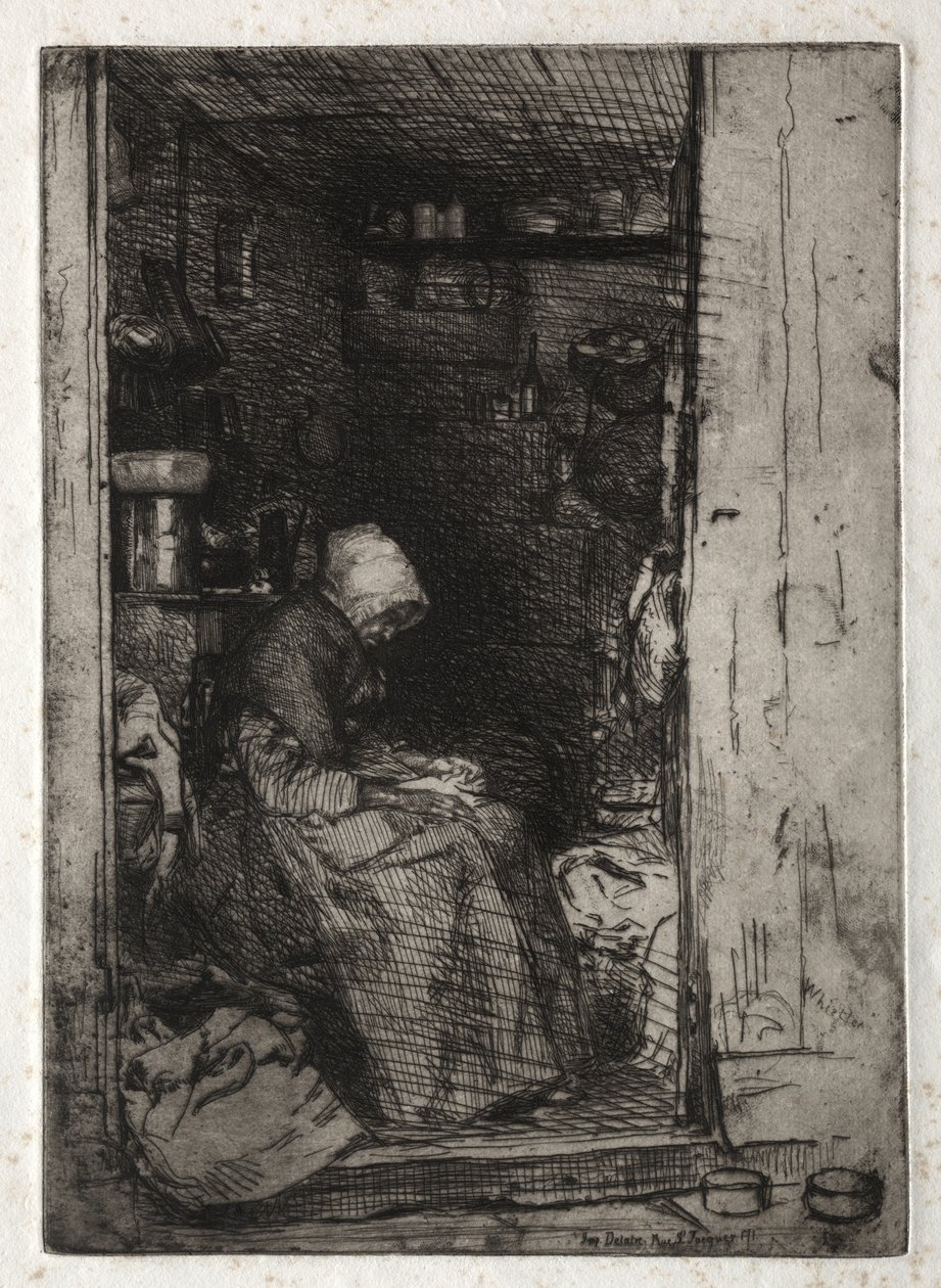 Dwanaście rycin z natury:  La Veille aux Loques autorstwa James McNeill Whistler