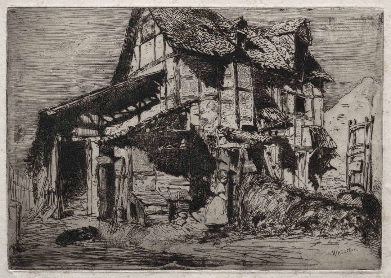 Dwanaście rycin z natury: Niebezpieczna kamienica autorstwa James McNeill Whistler