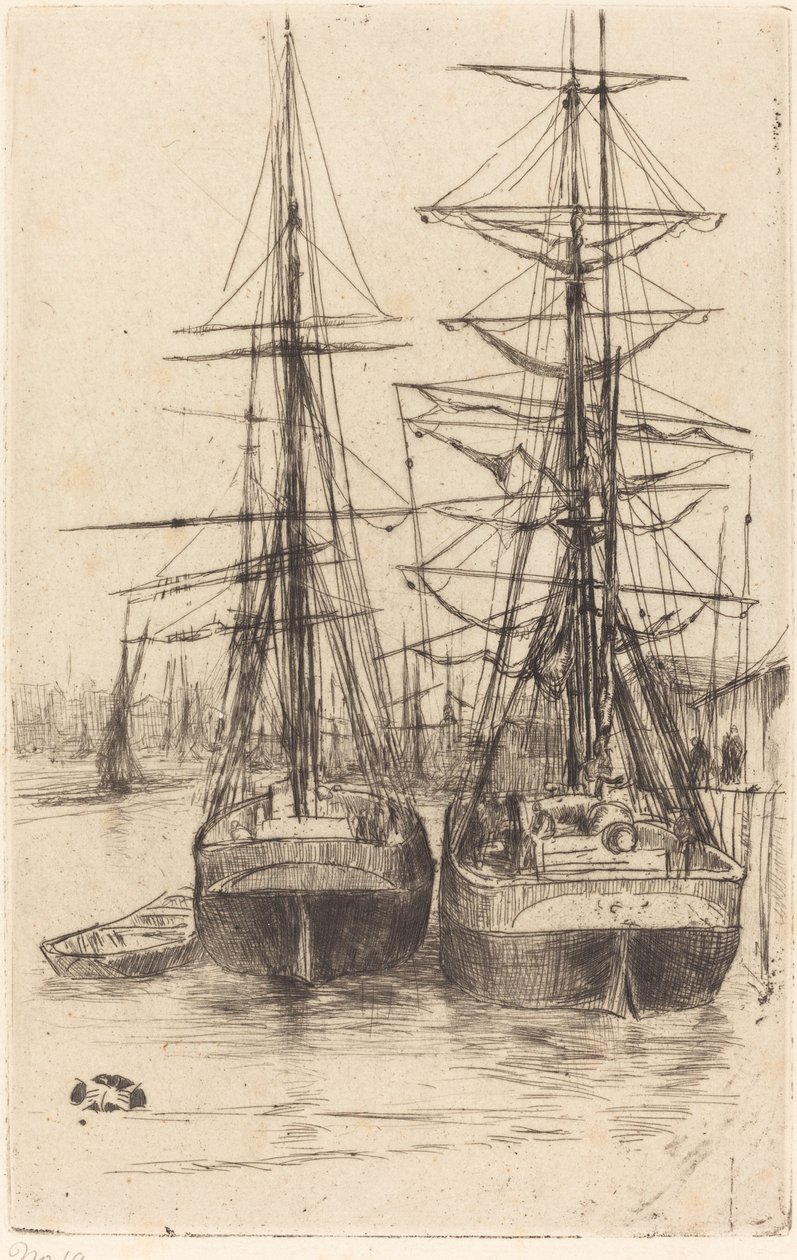 Dwa statki autorstwa James Abbott McNeill Whistler