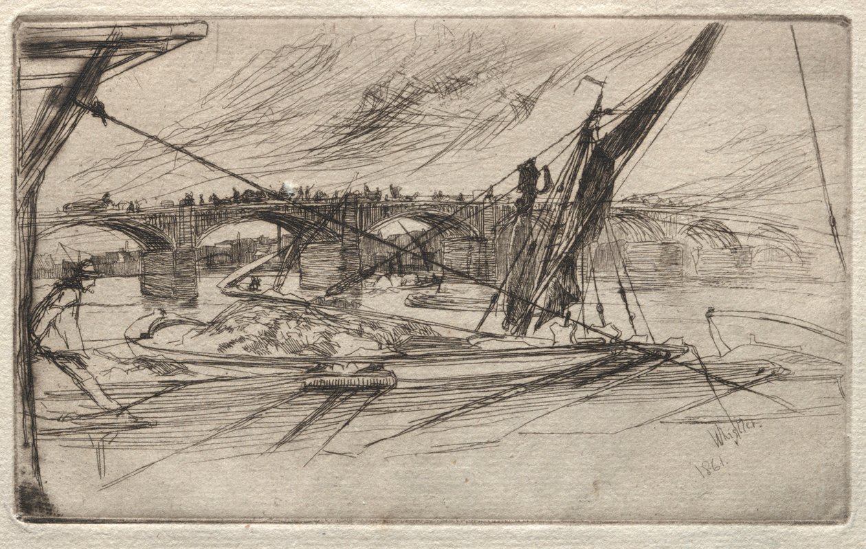 Vauxhall Bridge autorstwa James McNeill Whistler