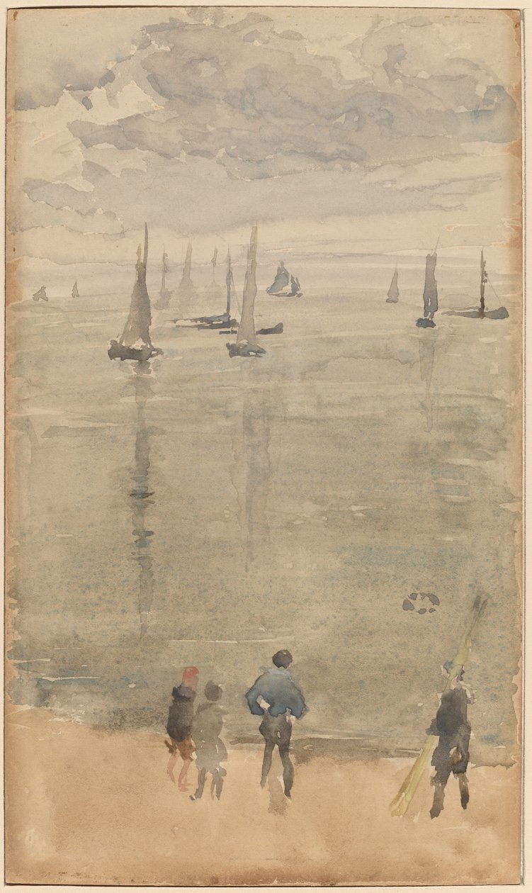 Violet [Notatka?]...Powrót łodzi rybackich autorstwa James Abbott McNeill Whistler