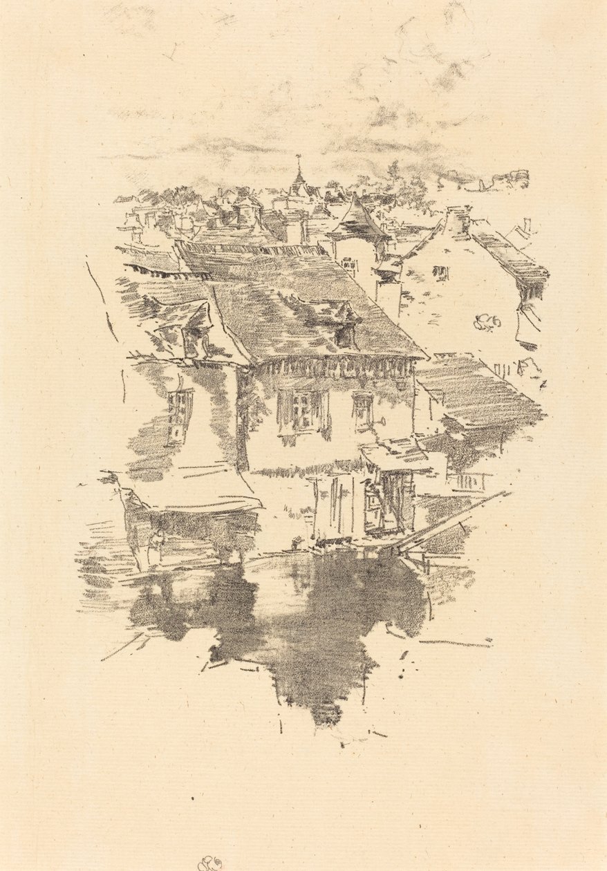 Vitré: Kanał autorstwa James Abbott McNeill Whistler