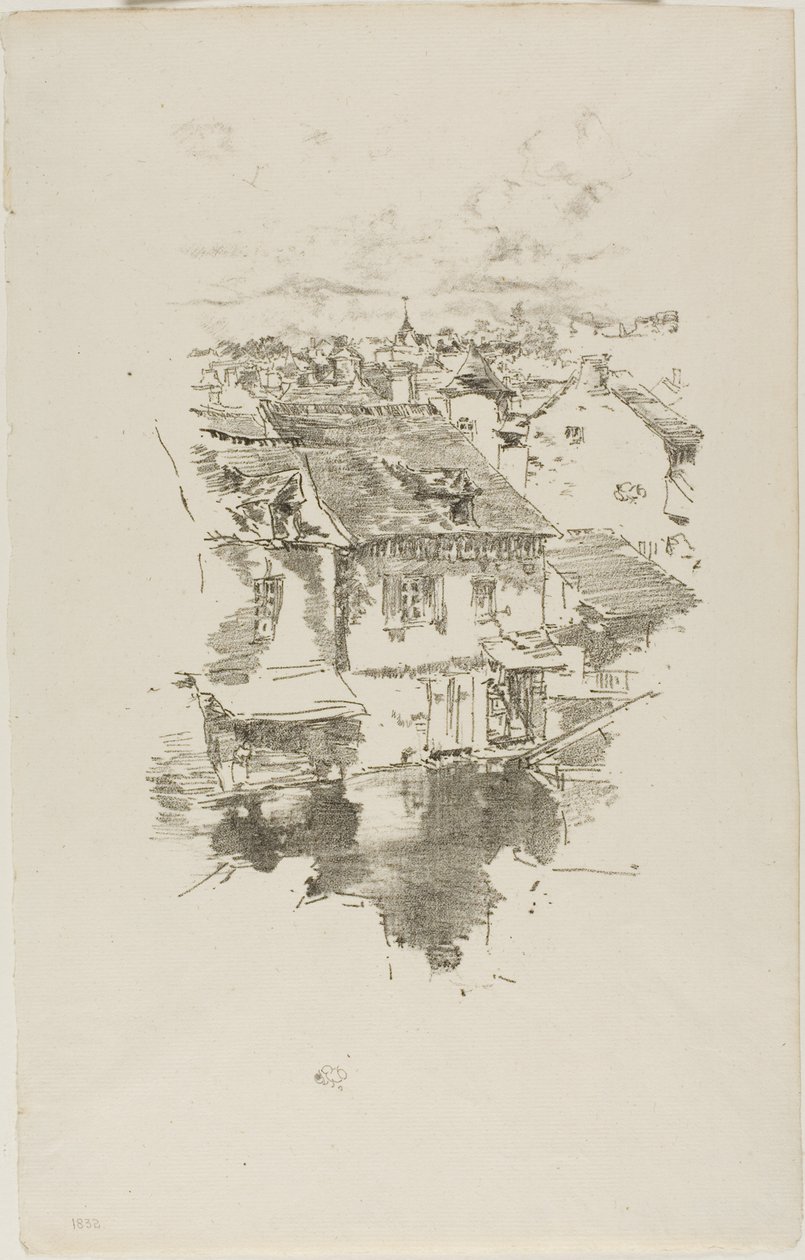 Vitré: Kanał autorstwa James Abbott McNeill Whistler