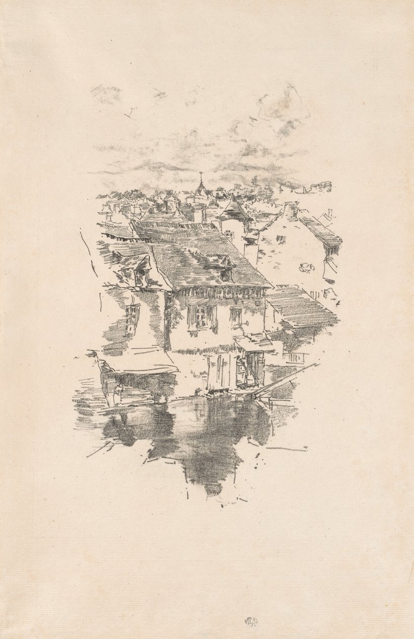 Vitré: Kanał autorstwa James McNeill Whistler