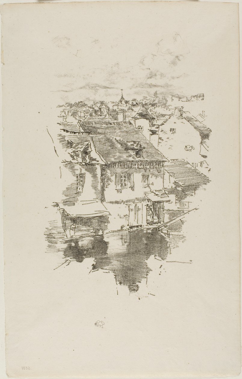 Vitré: Kanał autorstwa James McNeill Whistler