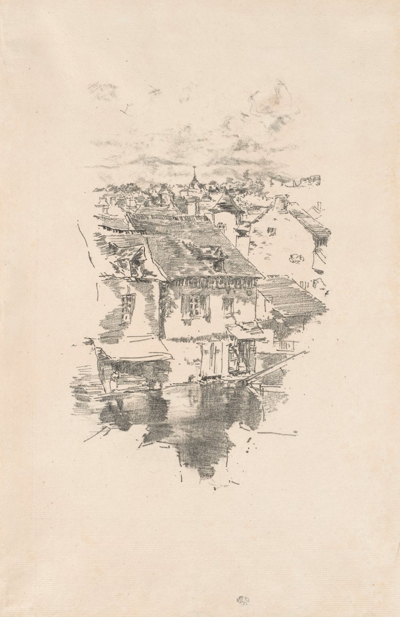 Vitré: Kanał autorstwa James McNeill Whistler