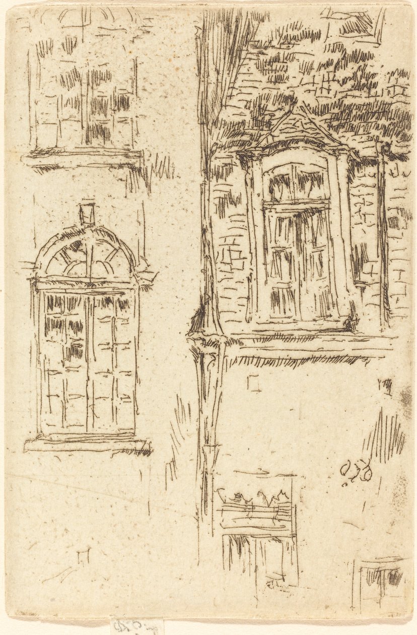 Windows naprzeciwko hotelu, Bourges autorstwa James Abbott McNeill Whistler