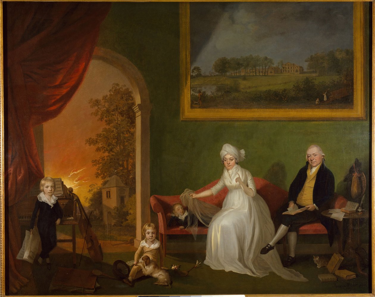 Portret Roberta Mynorsa i jego rodziny, 1797. autorstwa James Millar