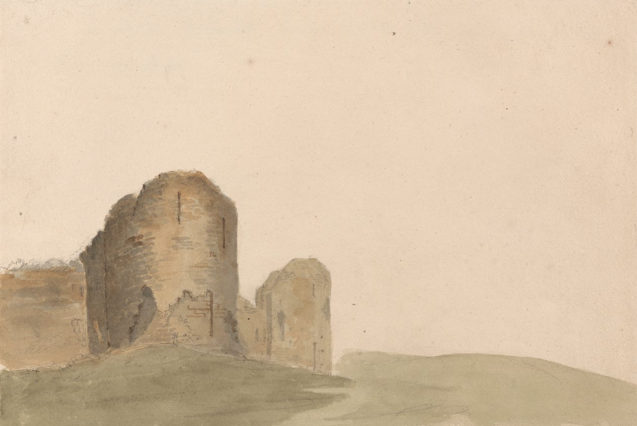Zamek Pevensey, Sussex autorstwa James Moore