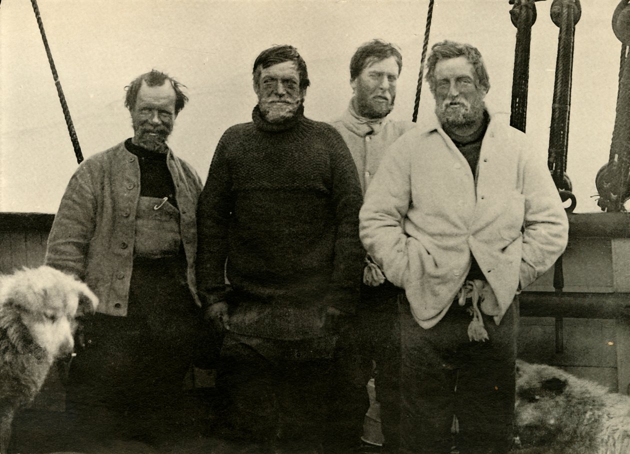 „Partia Południowa na pokładzie Nimroda”, 1909 r autorstwa James Murray