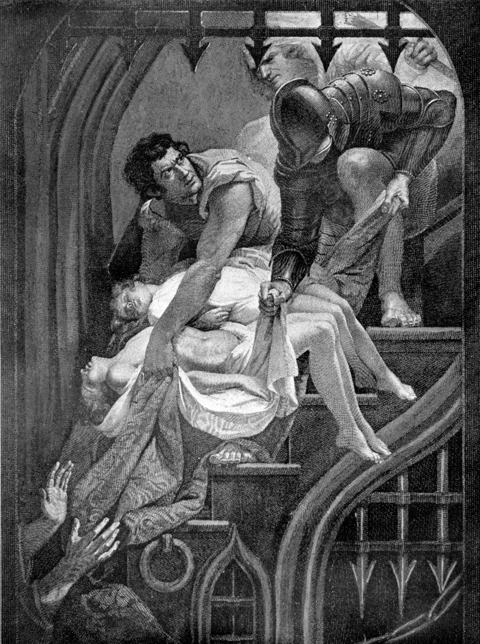 Zabójstwo dzieci Edwarda IV, ok. 1900 r. (rycina) autorstwa James Northcote