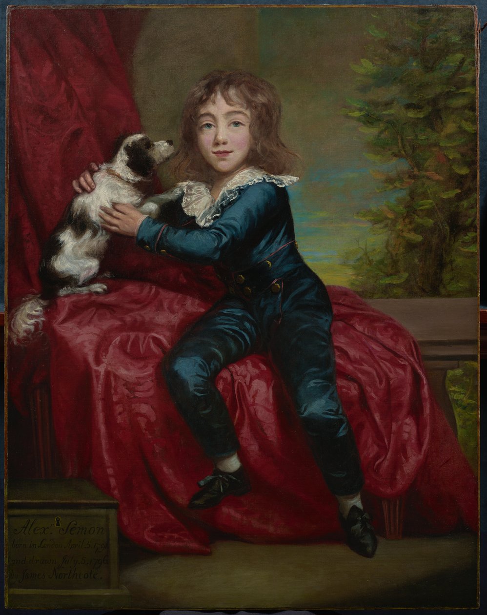 Portret Mistrza Semona ze spanielem autorstwa James Northcote