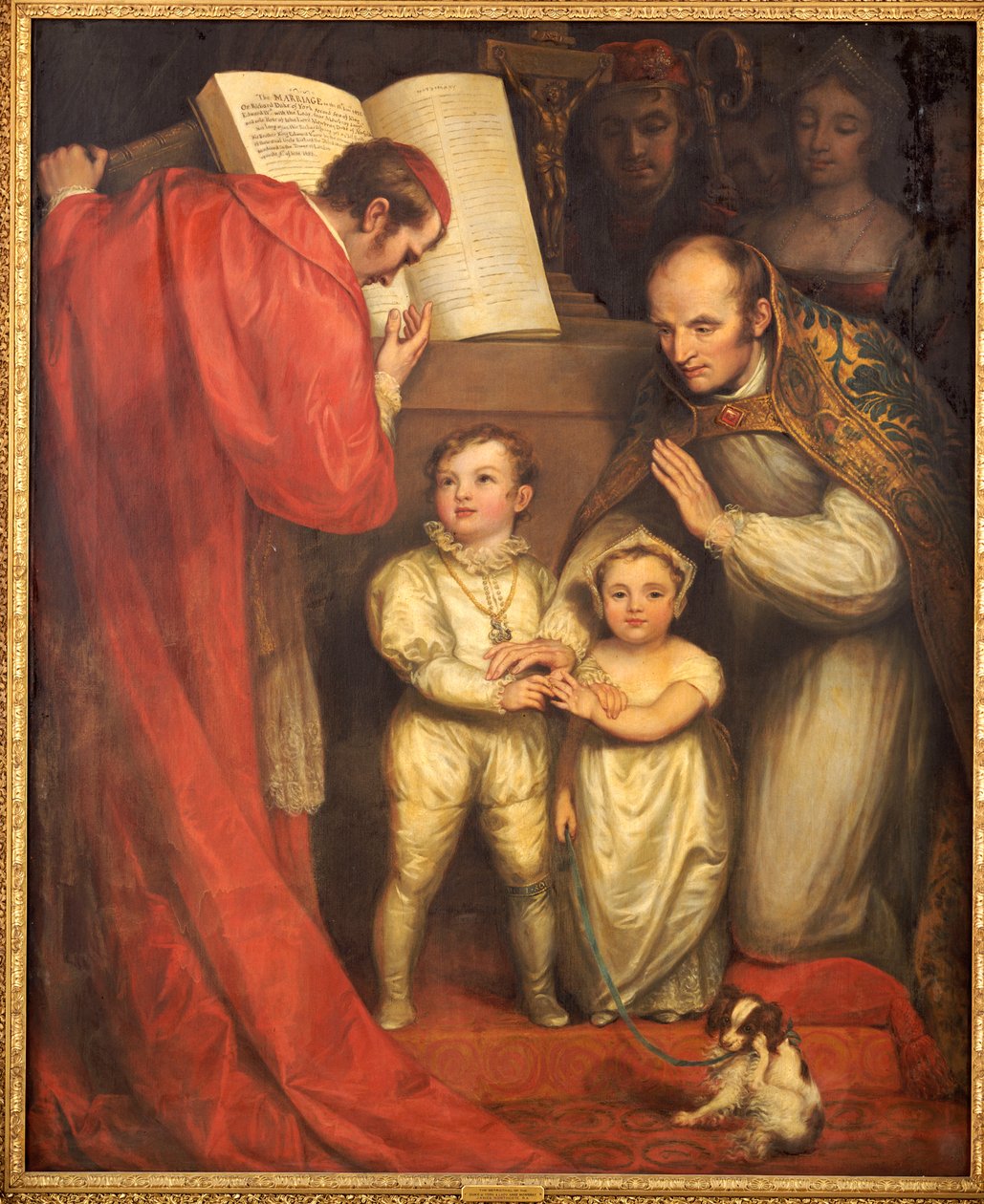 Ślub Ryszarda z Shrewsbury, księcia Yorku, z lady Anne Mowbray, 1820 autorstwa James Northcote