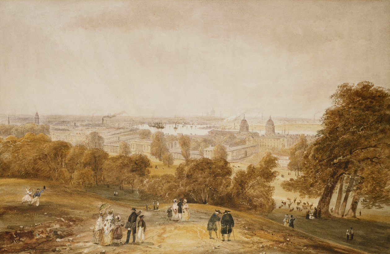 Widok Londynu z Greenwich, autorstwa James Pattison Cockburn
