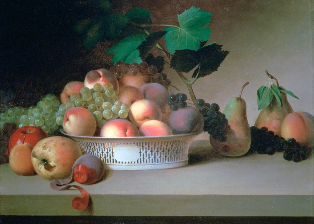 „Obfitość owoców”, c1820 autorstwa James Peale