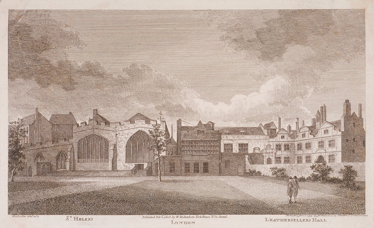 Sala Handlarzy Skórzanych, Londyn, 1799 autorstwa James Peller Malcolm