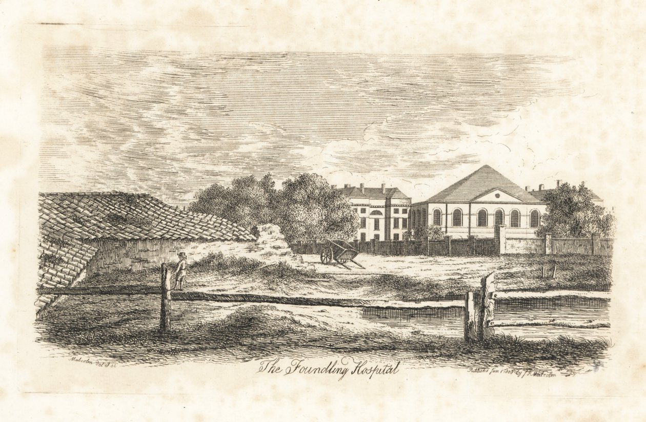 Szpital Foundling, Bloomsbury, Londyn autorstwa James Peller Malcolm