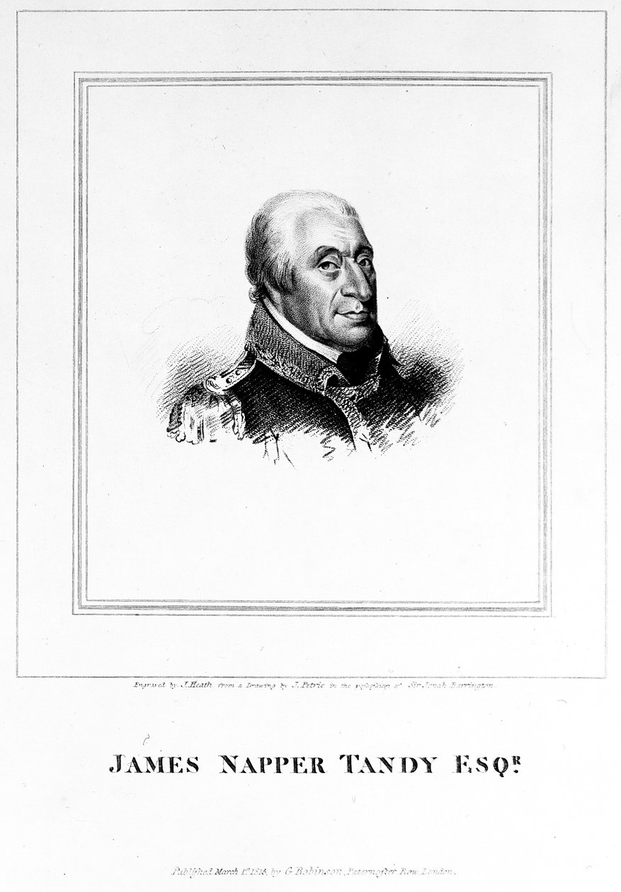 James Napper Tandy, grawerowane przez Jamesa Heatha, 1815 autorstwa James Petrie