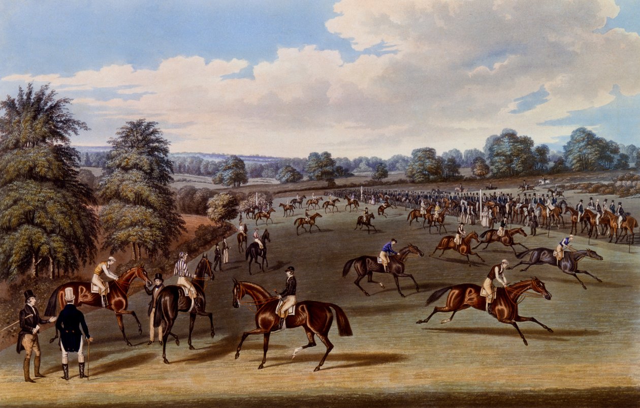 Przygotowujący się do startu, odbitka wykonana przez Charlesa Hunta, 1836 (akwatinta) autorstwa James Pollard