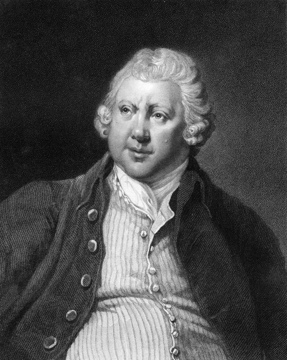 Richard Arkwright, XVIII-wieczny brytyjski przemysłowiec i wynalazca, 1836. autorstwa James Posselwhite