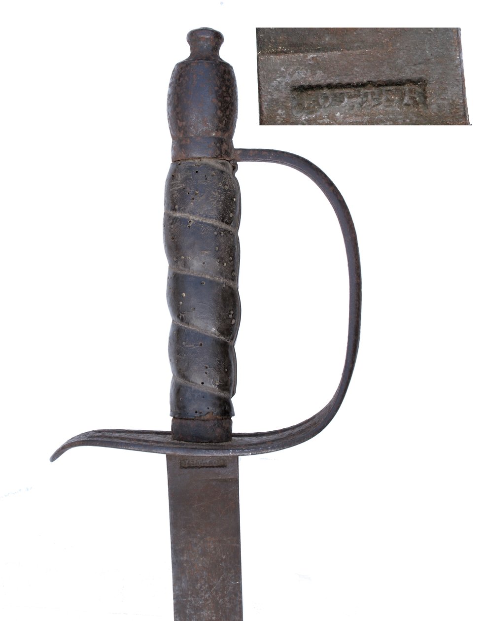 Szabla kawaleryjska oficera lojalistów (torysów), wojna o niepodległość Stanów Zjednoczonych (metal i skóra) autorstwa James Potter