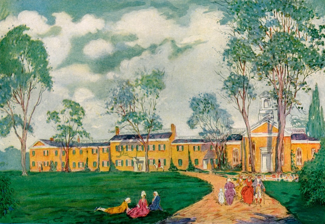 Doughoregan Manor, niedaleko Ellicott City, Maryland, USA, XVIII w. 1921. autorstwa James Preston