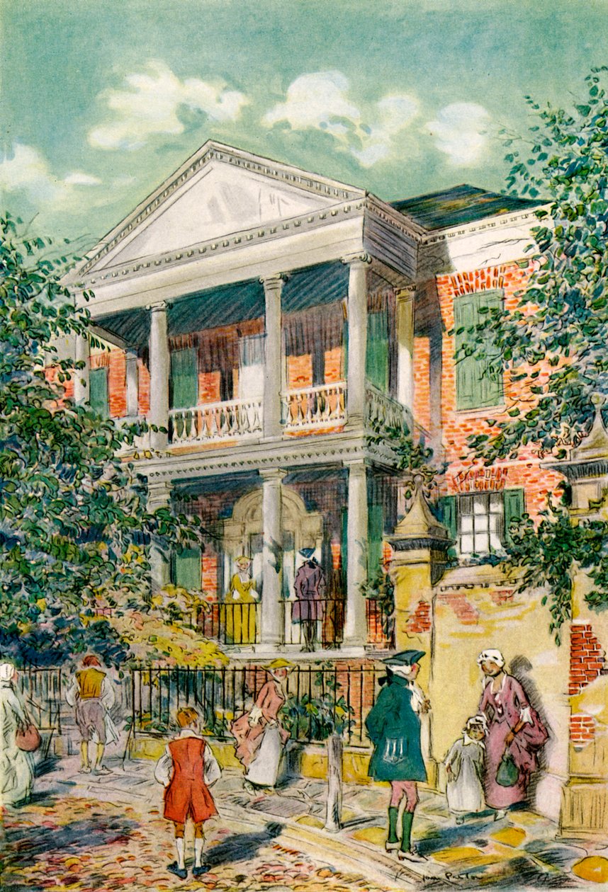 Pringle House, Charleston, Karolina Południowa, USA, XVIII w. 1921. autorstwa James Preston