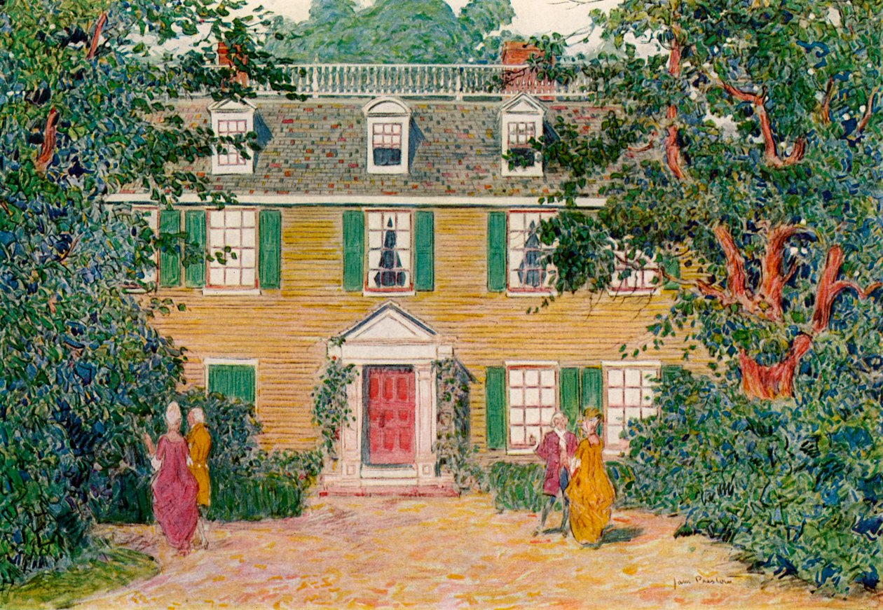 Quincy House, Nowa Anglia, USA, XVIII w. 1921. autorstwa James Preston