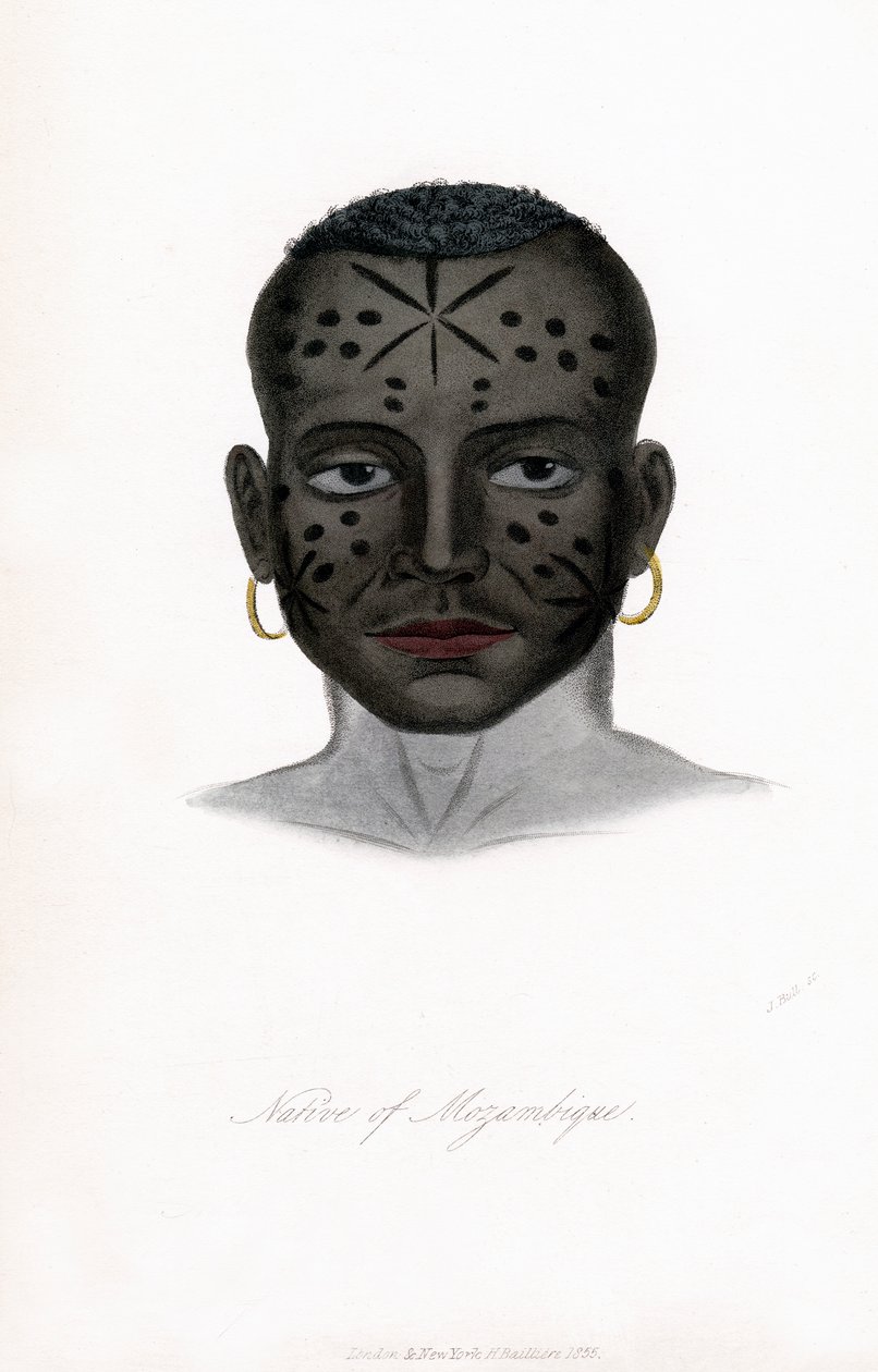 Pochodzący z Mozambiku, ok. 1850. autorstwa James Prichard