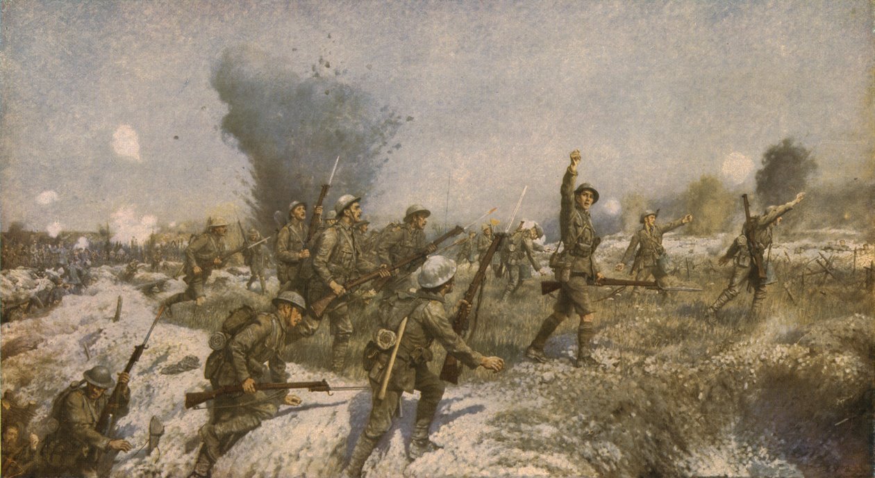 „Atak Dywizji Ulsterskiej, 1 lipca 1916”, ok. 1930. autorstwa James Prinsep Beadle