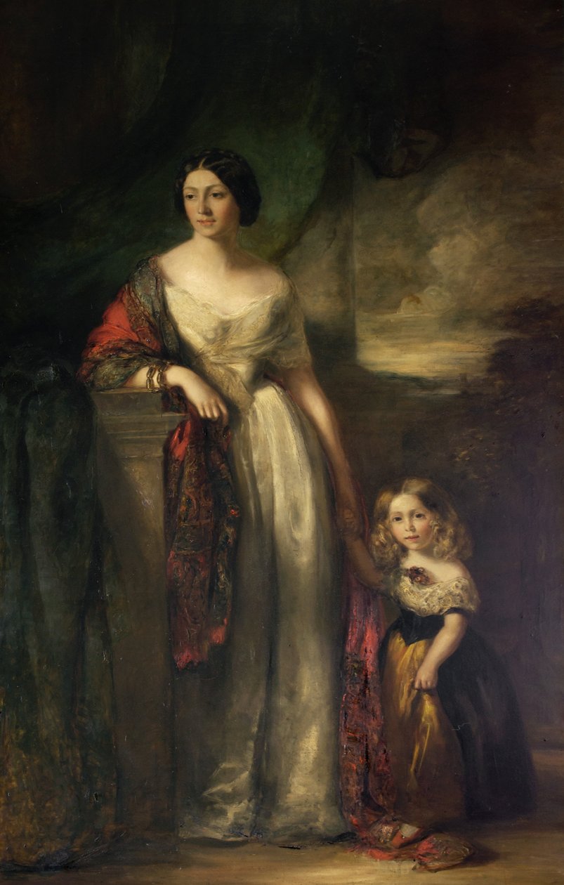 Druga Lady de Tabley ze swoją małą córeczką autorstwa James Rannie Swinton