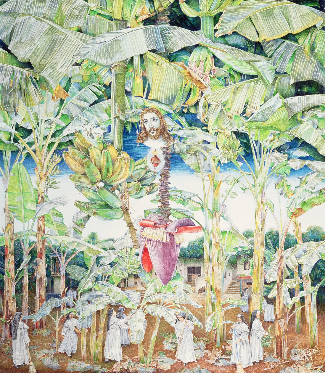 Cudowna Wizja Chrystusa w Bananowym Gaju, 1989 autorstwa James Reeve