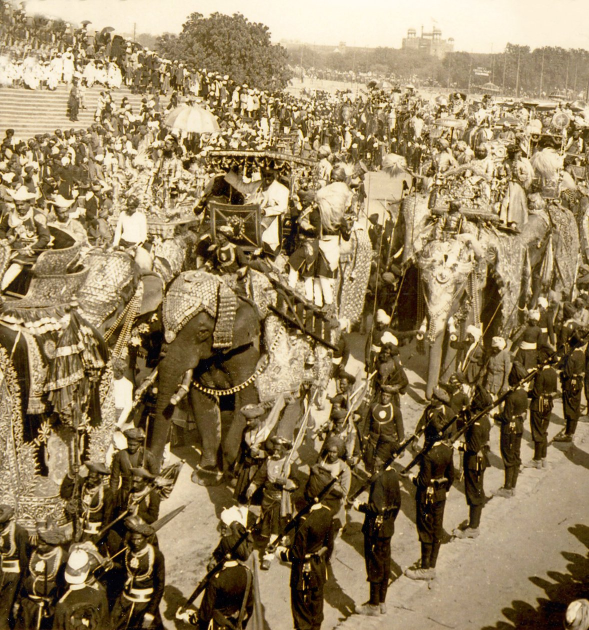 Wielka procesja Durbar, Delhi, Indie. 1903 (zdjęcie) autorstwa James Ricalton