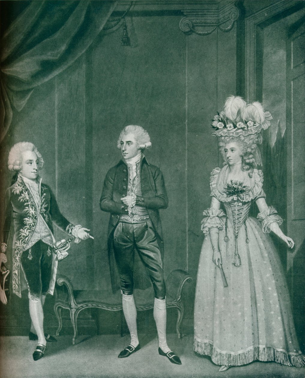 Hon Rd Edgcumbe, Lord William Russell, Lady Caroline Spencer, 1788, 1909 autorstwa James Roberts