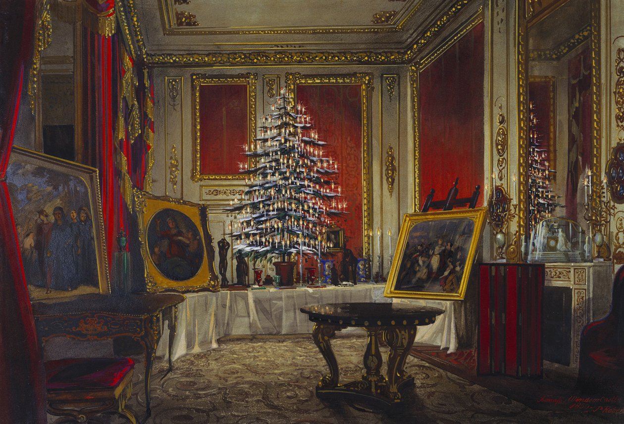 Choinka królowej Wiktorii, 1850 r autorstwa James Roberts