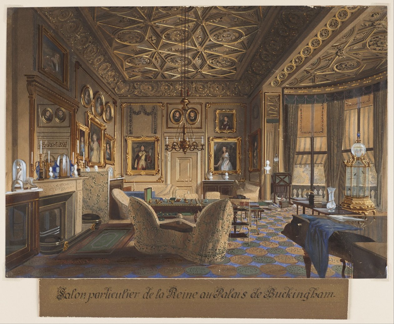 Prywatny pokój królowej w Pałacu Buckingham. (Salon Królowej w Pałacu Buckingham) autorstwa James Roberts