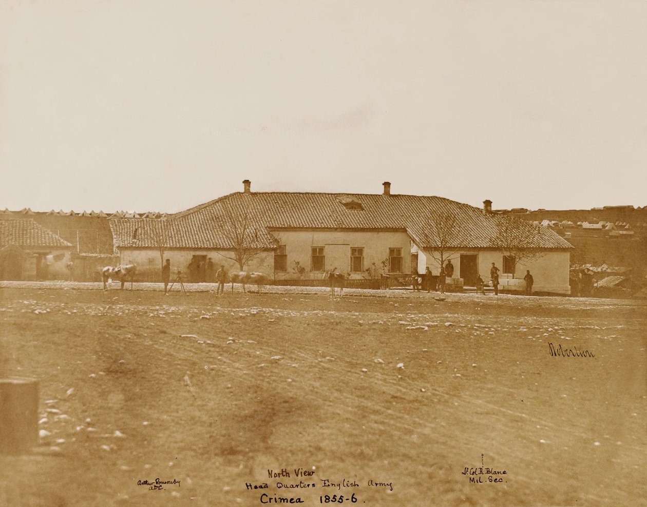 North View Head Quarters Armia angielska, ok. 1855 (zdjęcie) autorstwa James Robertson