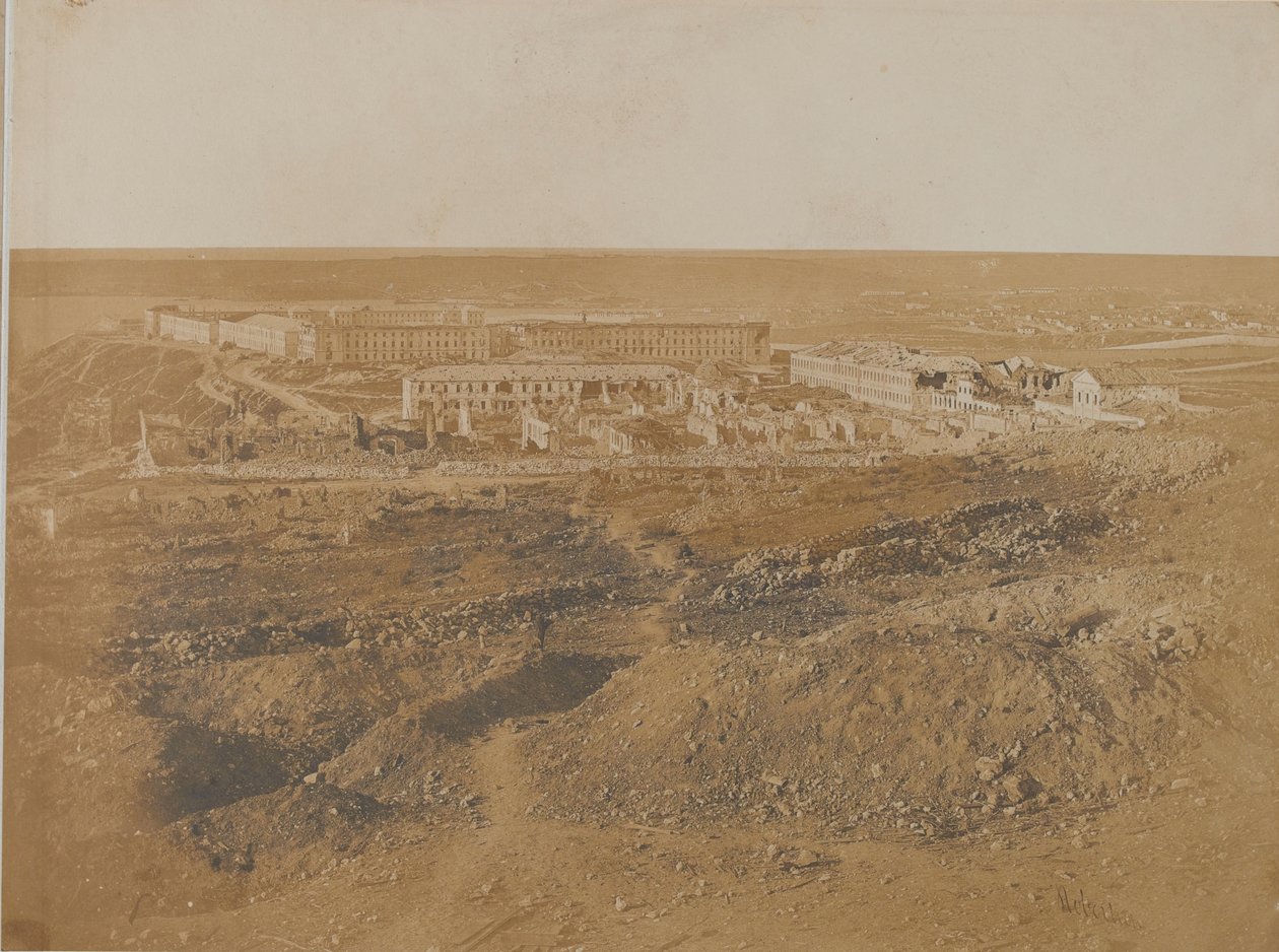 Koszary Wielkie po oblężeniu, 1855 autorstwa James Robertson